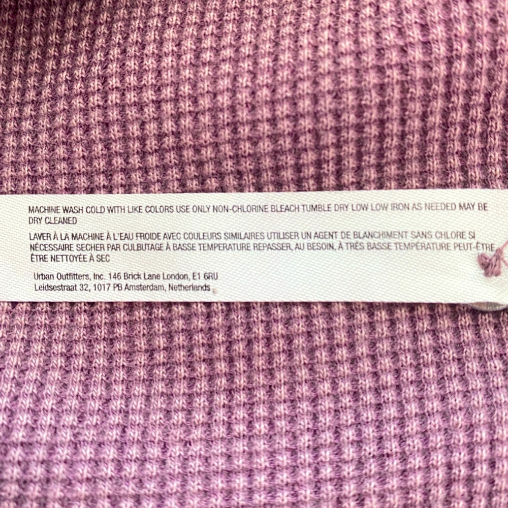 Anthropologie Daily Practice Washed Cranberry Waffle Long Sleeve Shirt, … - Picture 8 of 10